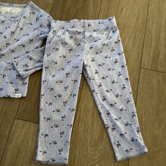 Baby gap loose fit floral pajama set toddler girls size 3 years - Picture 5 of 6